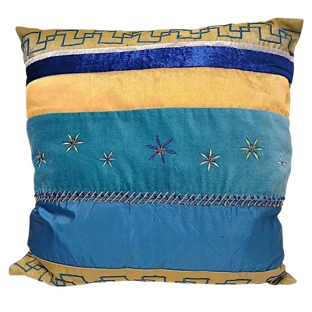 Velvet‎ Chiffon Patchwork Pillow Exotic 18